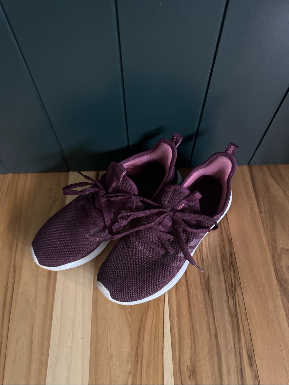 adidas Women's Plum Athletic Sneakers with Pink Lining